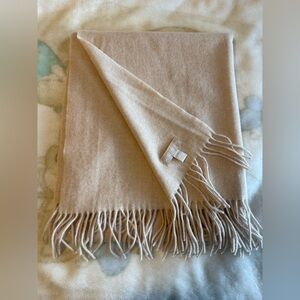 Gobi Beige Fringed Scarf